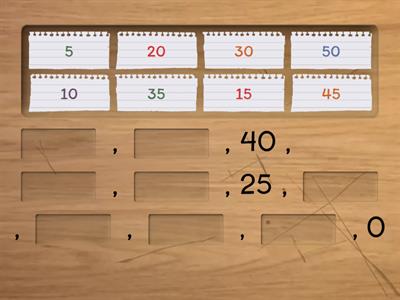 Counting in 5's Backwards