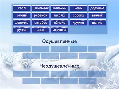 Одушевлённые и неодушевлённые существительные