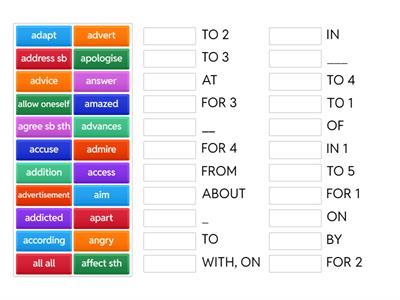ЦТ/ЦЭ - 1ая часть выражений (предлоги мэтч)