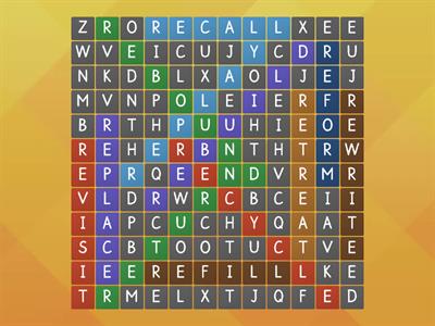 prefix re- Wordsearch