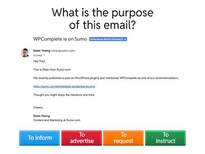 Purpose of text 1 Revision