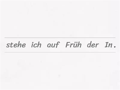 Trennbare Verben - Mein Tag