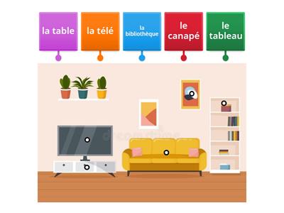 A-Les meubles dans le salon