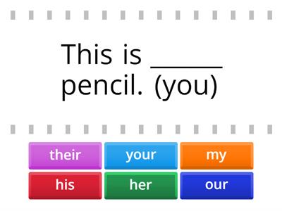 Possessive pronouns