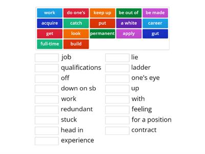 English File Advanced 1B collocations/phrases/verbs