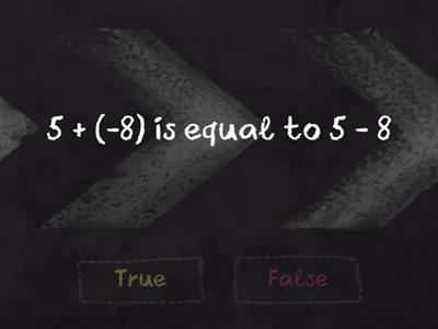 Directed Number True Or False