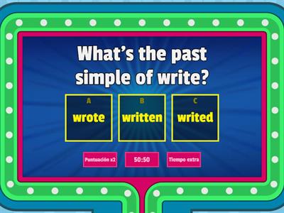6 Grade Irregular Verbs Level 3