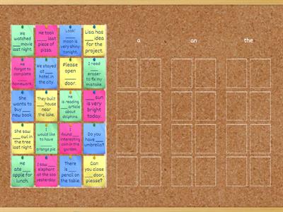 Articles [a, an, the]