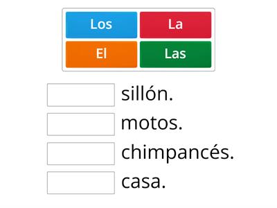 Los determinantes artículos definidos.