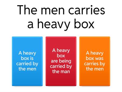 Passive voice Multi choice