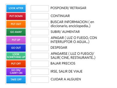 PHRASAL VERBS (pre intermediate)