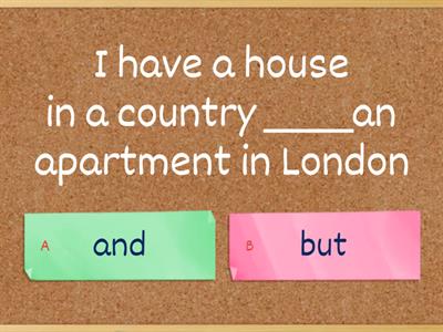 and, but, so, because