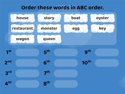 ABC order