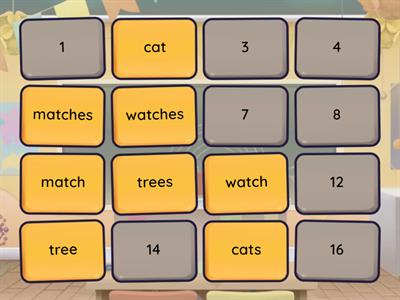 Memory Matching Game /-s, -es/