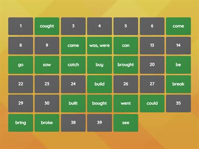 Past simple - irregular verbs