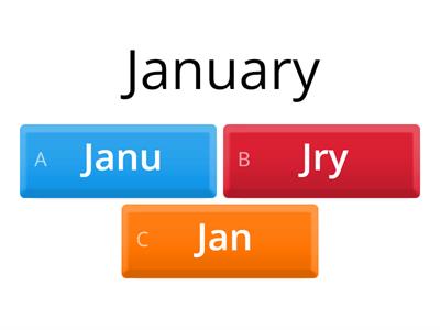 Months - abbreviations