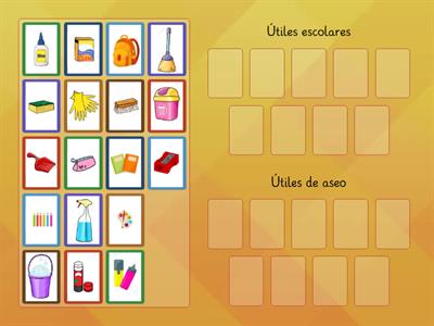 Categorización tipos de útiles