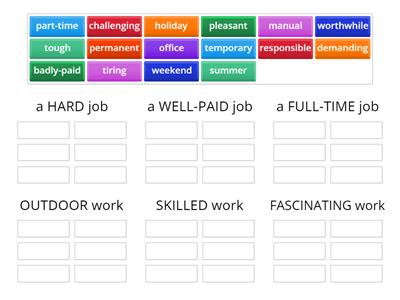 FCE Collocations: Job & Work