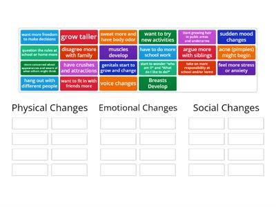 Changes During Adolescence (Puberty Happens Curriculum)