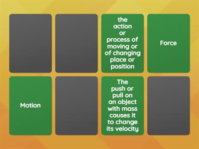 Force and Motion Matching