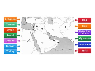 SW Asia Political Map