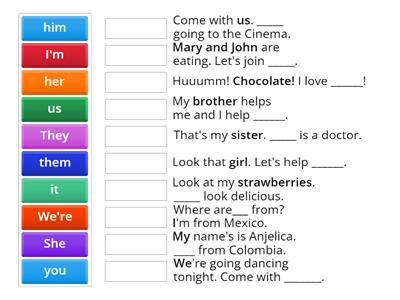 Subject and Object Pronouns