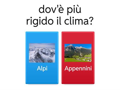 Appennini e Alpi quiz
