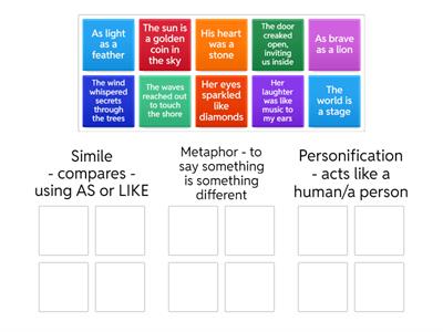 Simile, Metaphor or Personification