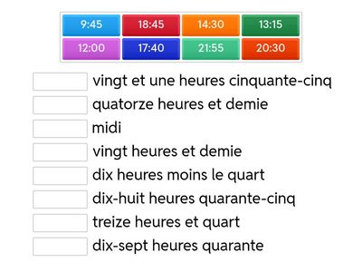 Time in French - 24 hour clock
