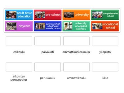 Education system=koulutusjärjestelmä