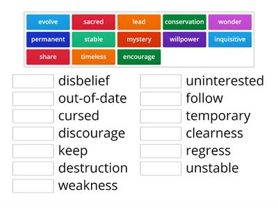  Antonyms (+)