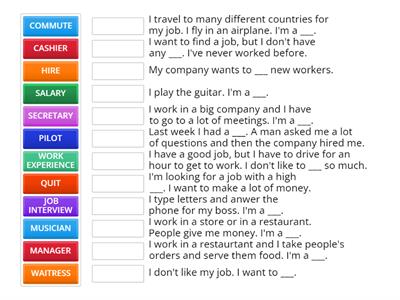 Jobs and Work -  Adults