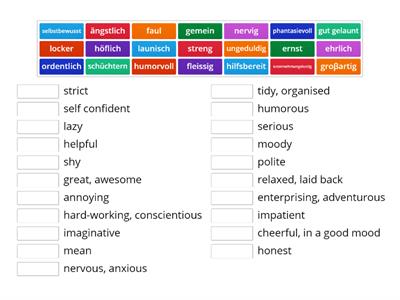 personality traits (German)