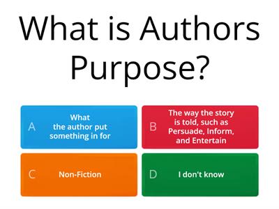 Authors Purpose