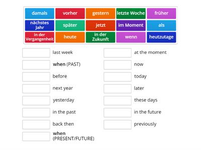 PRESENT-PAST-FUTURE - expressions of time