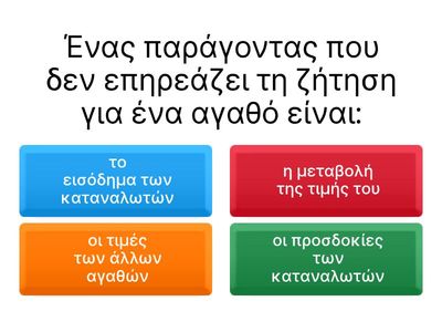 ΑΟΘ ΚΕΦ. 2.6 ΑΛΛΟΙ ΠΡΟΣΔΙΟΡΙΣΤΙΚΟΙ ΠΑΡΑΓΟΝΤΕΣ ΤΗΣ ΖΗΤΗΣΗΣ