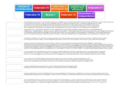 AP Gov Foundational Documents 