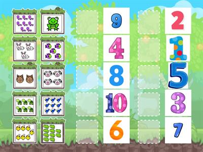 Parear números con objetos