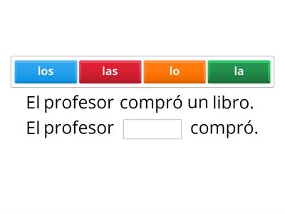 Un día fatal - direct object pronoun practice