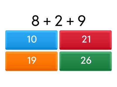 Adding 3 1 digit numbers - Using number bonds to 10
