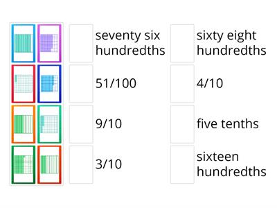 Match up the fractions