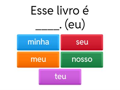Pronomes possessivos