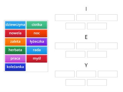 Mianownik L. mnoga R.ż