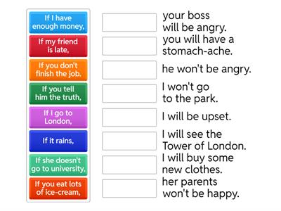 1st Conditional Match up