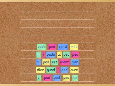 Word Part Magnets - Build a word