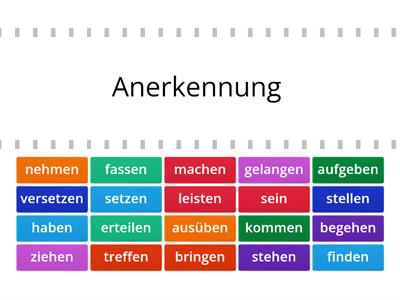 Nomen-Verb-Verbindungen Aspekte B2