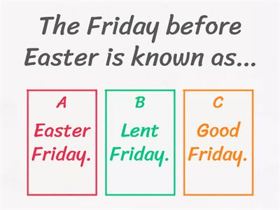 Easter quiz