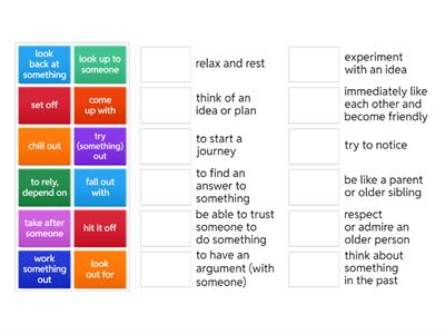  A Family Affair Phrasal verbs Complete First for schools Unit 1