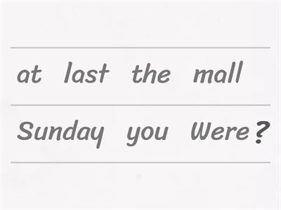  Past of be questions & negative