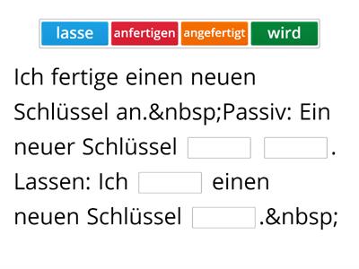 lassen vs. Passiv, A2.3